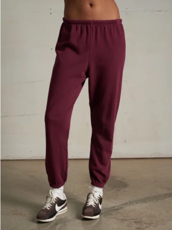 perfectwhitetee Pants - Perfectwhitetee johnny
french terry easy sweatpant medium burgundy purple